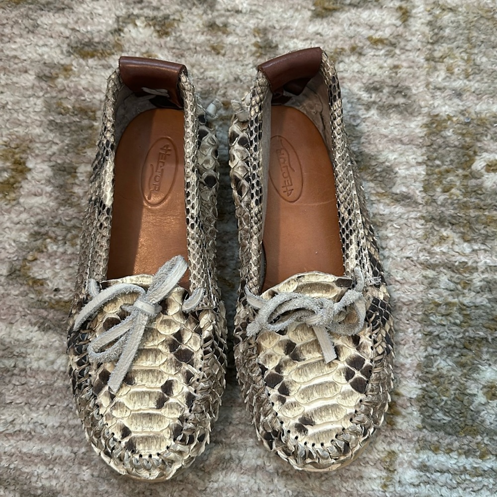 Like new snakeskin moccasins